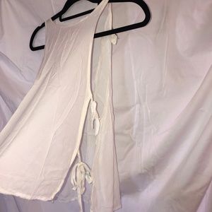 Side Tie High Neck Tank Top with Open Back